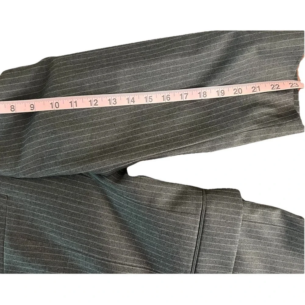 Jos‎ A Bank Signature Collection Blazer 46R Gray Pinstripe Wool Silk Suit Jacket